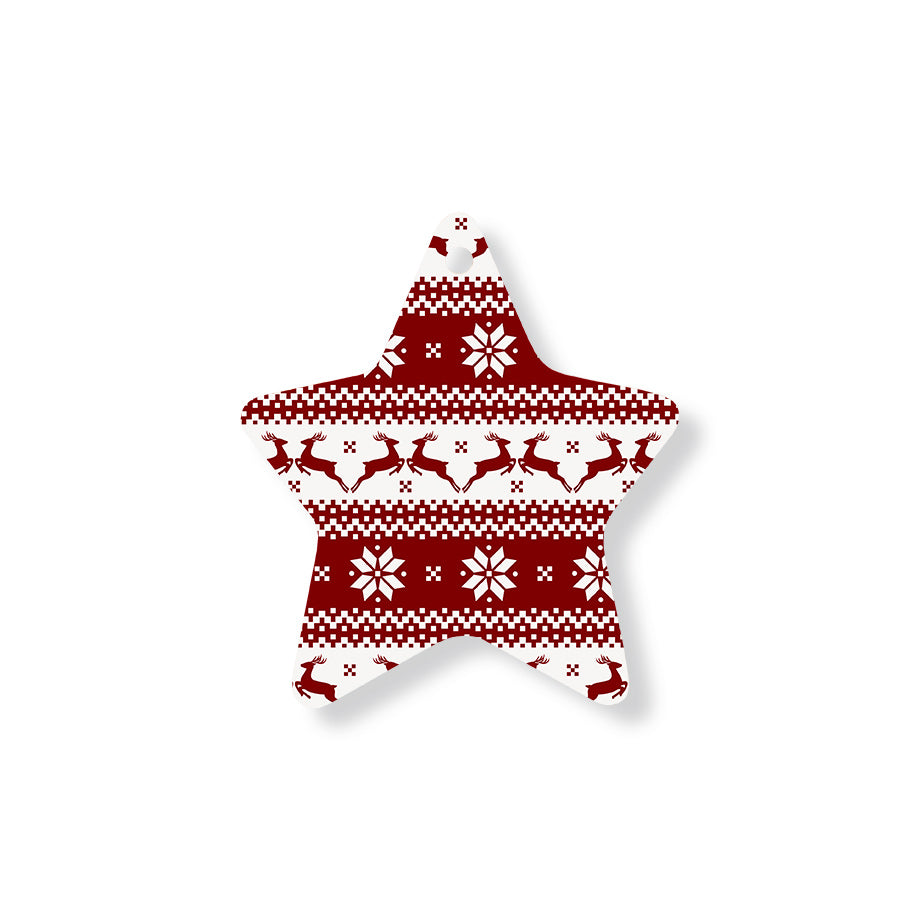 Christmas Decorations REINDEER- Wooden Xmas Star And Fridge Magnet