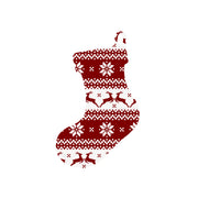 Christmas Decorations REINDEER- Wooden Xmas Stocking And Fridge Magnet
