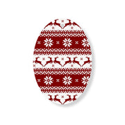 Christmas Decorations REINDEER- Wooden Xmas Oval Decoration and Fridge Magnet