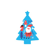 Christmas Decorations SANTA AND MUSHROOM- Wooden Xmas Tree And Fridge Magnet