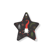 Christmas Decorations SANTA GNOME- Wooden Xmas Star And Fridge Magnet