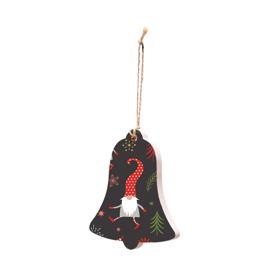 Christmas Decorations SANTA GNOME- Wooden Xmas Bell And Fridge Magnet