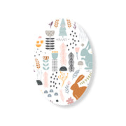 Christmas Decorations SCANDI FOREST- Wooden Xmas Oval Decoration and Fridge Magnet