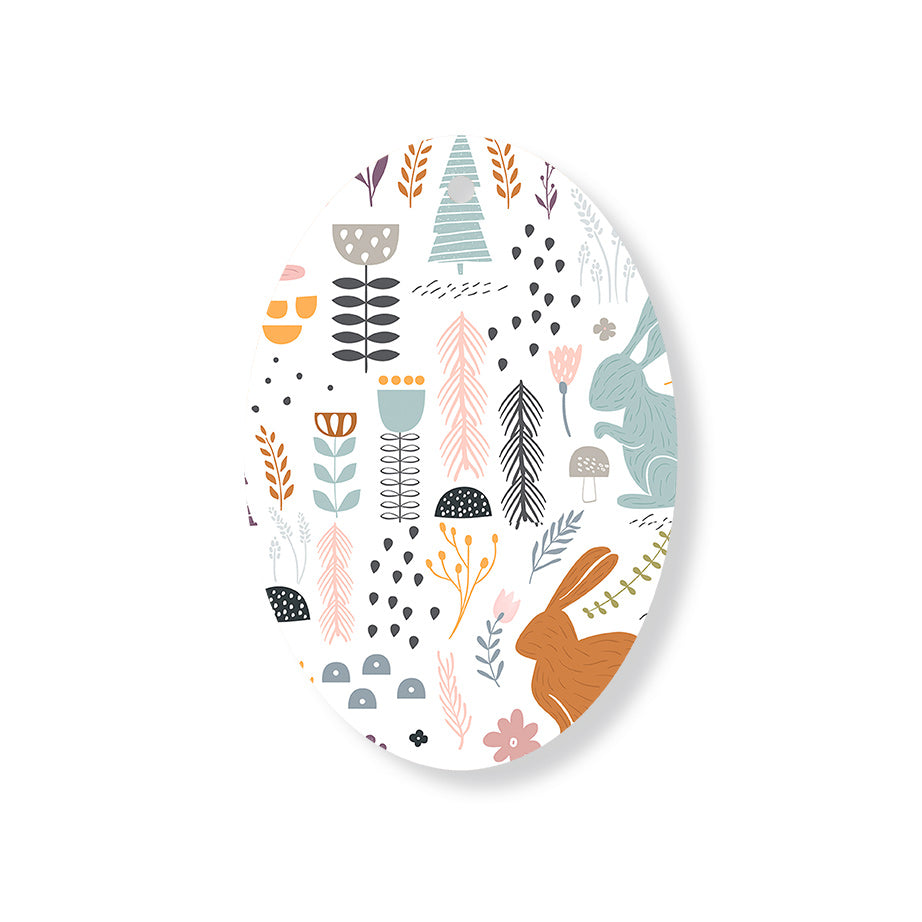 Christmas Decorations SCANDI FOREST- Wooden Xmas Oval Decoration and Fridge Magnet