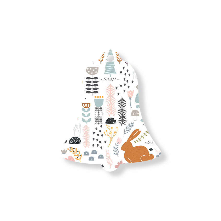 Christmas Decorations SCANDI FOREST- Wooden Xmas Bell And Fridge Magnet