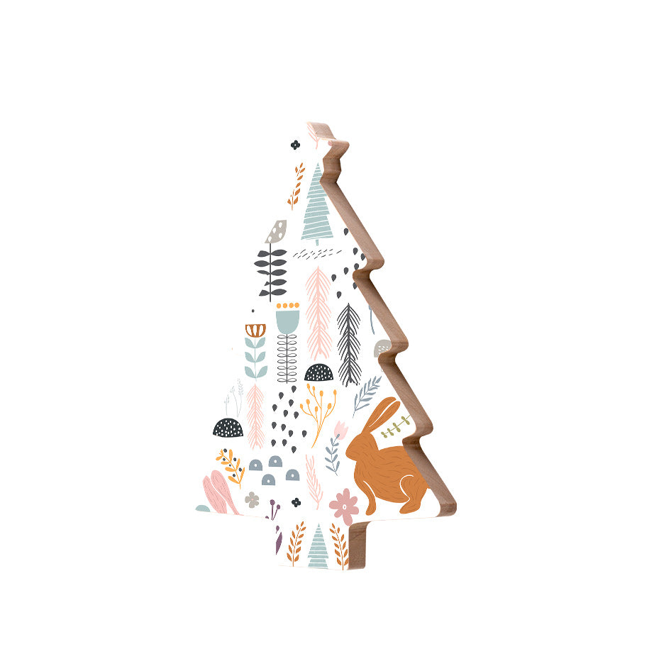 Christmas Decorations SCANDI FOREST- Wooden Xmas Tree And Fridge Magnet