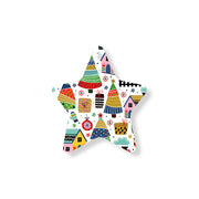 Christmas Decorations SCANDI XMAS- Wooden Xmas Star And Fridge Magnet