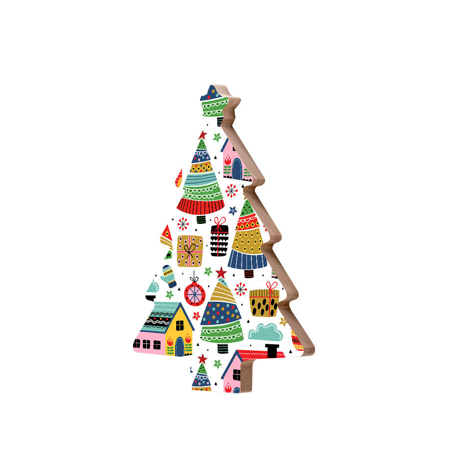Christmas Decorations SCANDI XMAS- Wooden Xmas Tree And Fridge Magnet