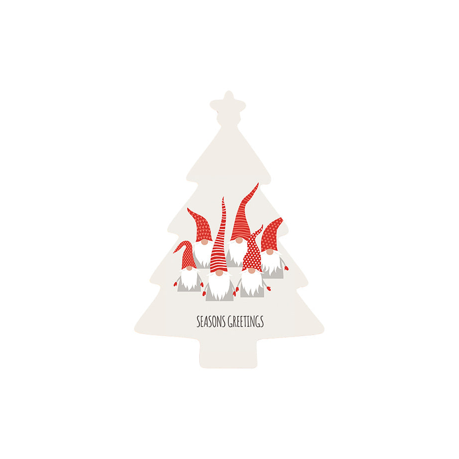 Christmas Decorations SEASONS GREETINGS- Wooden Xmas Tree And Fridge Magnet