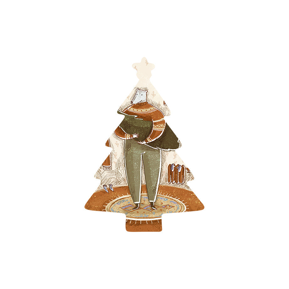 Christmas Decorations SEASON TREE- Wooden Xmas Tree And Fridge Magnet