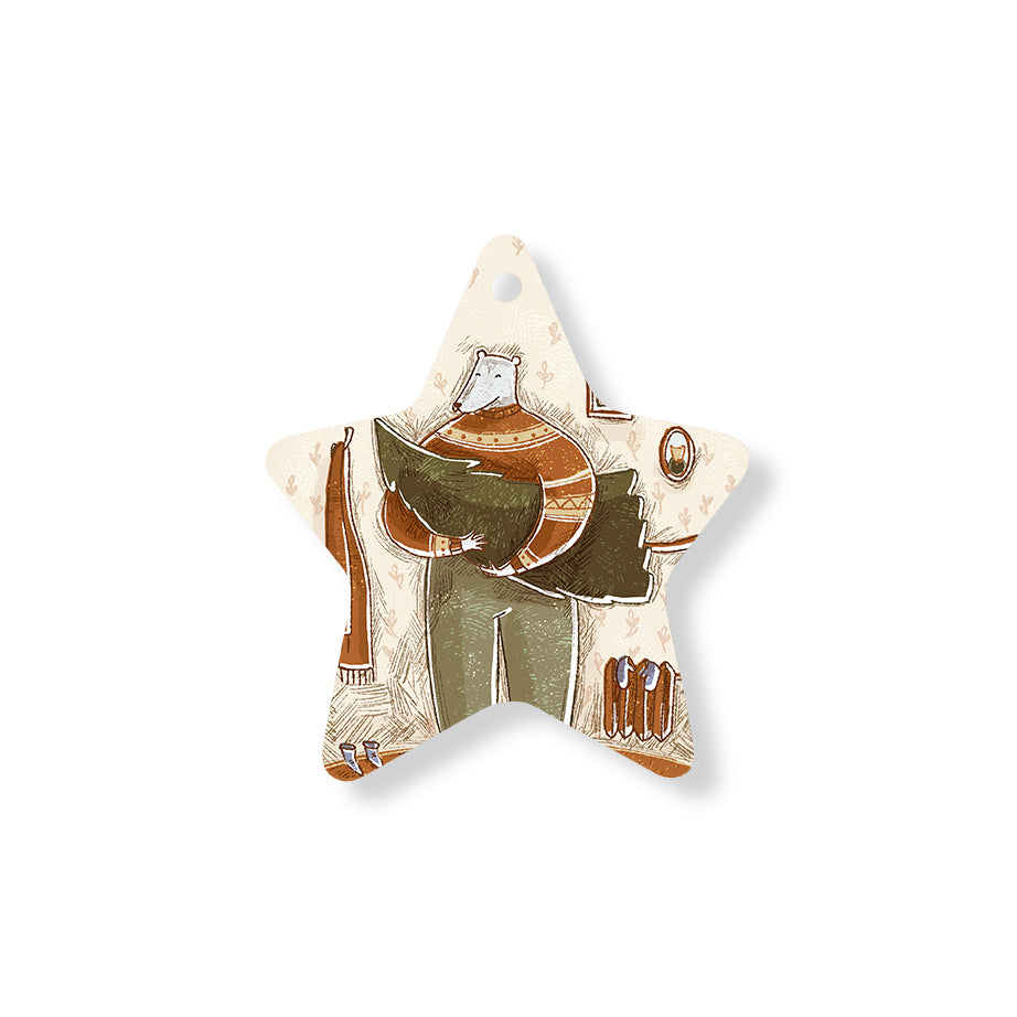 Christmas Decorations SEASON TREE- Wooden Xmas Star And Fridge Magnet