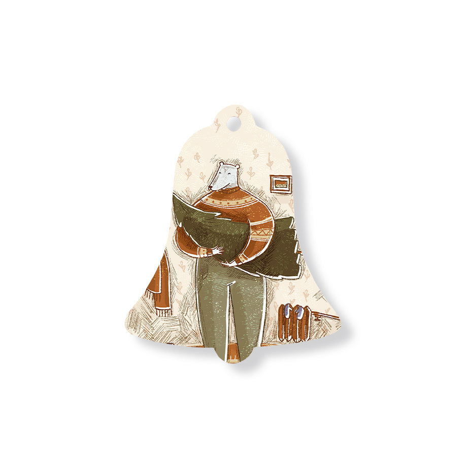 Christmas Decorations SEASON TREE- Wooden Xmas Bell And Fridge Magnet