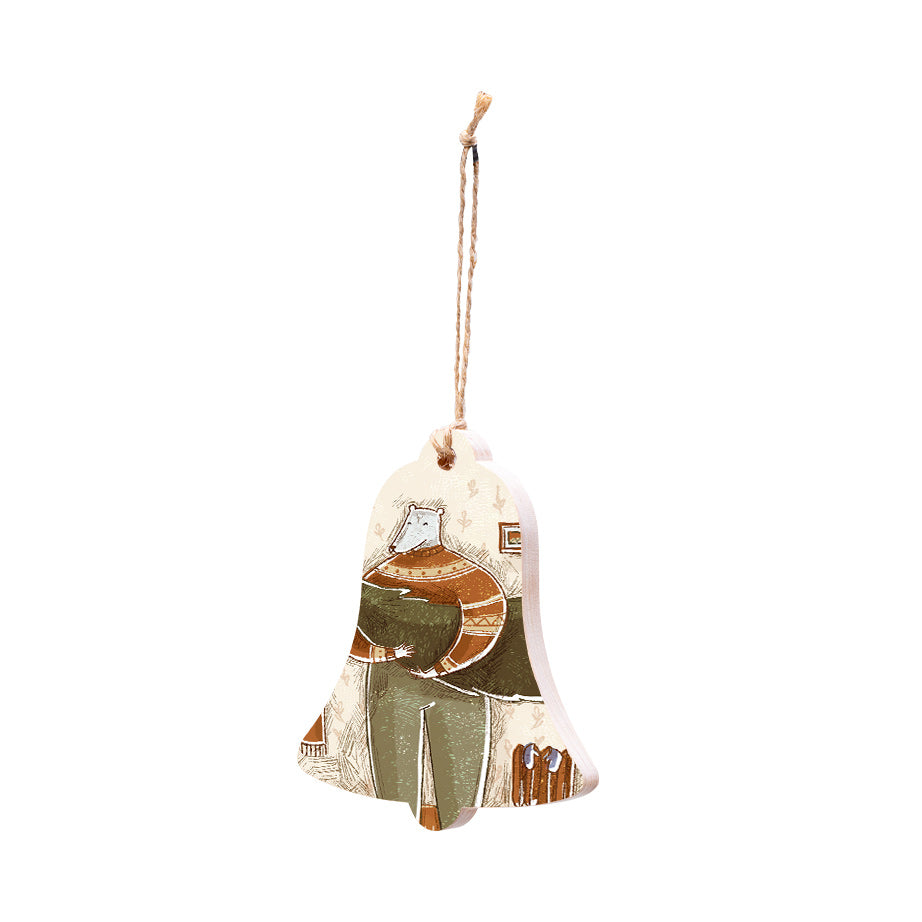 Christmas Decorations SEASON TREE- Wooden Xmas Bell And Fridge Magnet