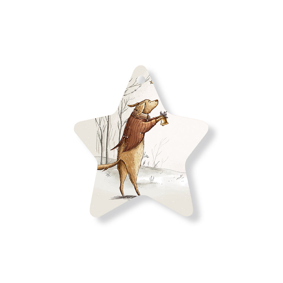 Christmas Decorations SIR XMAS- Wooden Xmas Star And Fridge Magnet