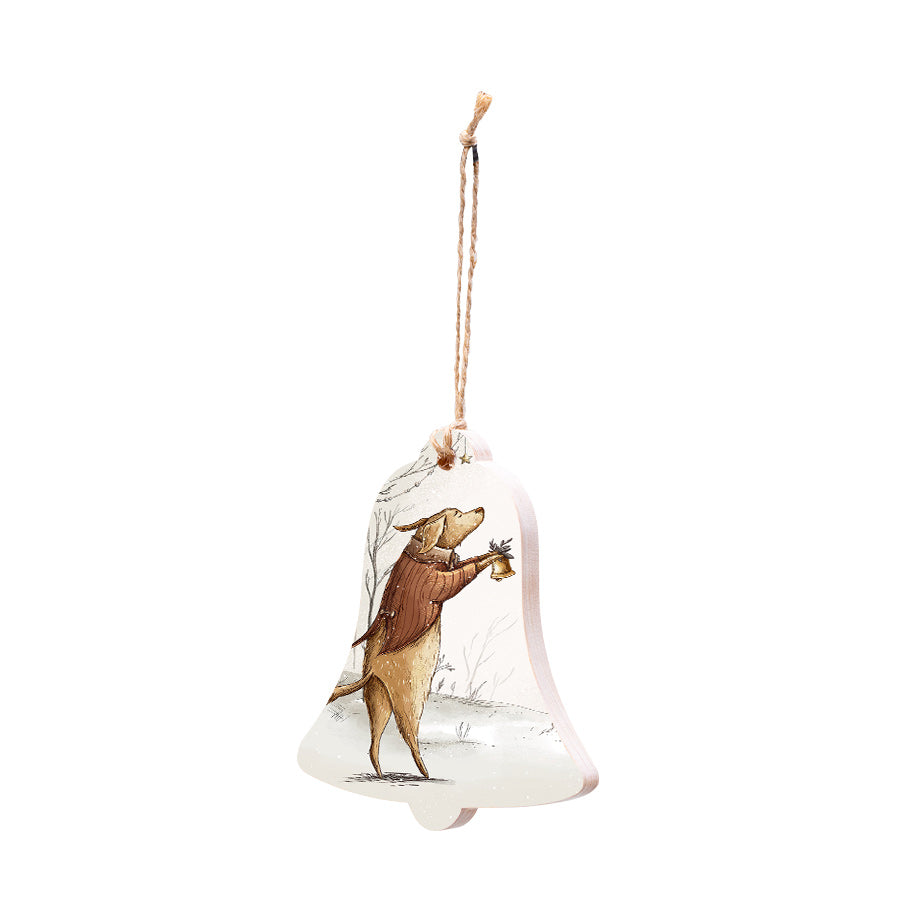 Christmas Decorations SIR XMAS- Wooden Xmas Bell And Fridge Magnet