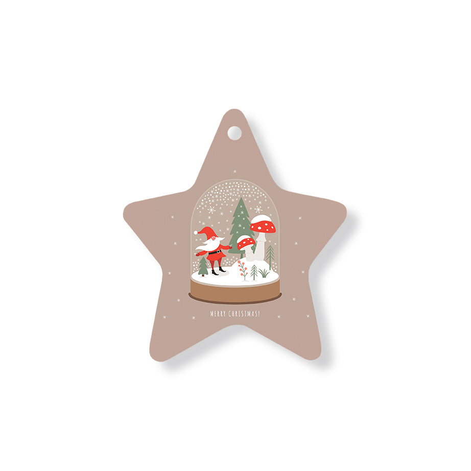 Christmas Decorations SNOWBALL XMAS- Wooden Xmas Star And Fridge Magnet