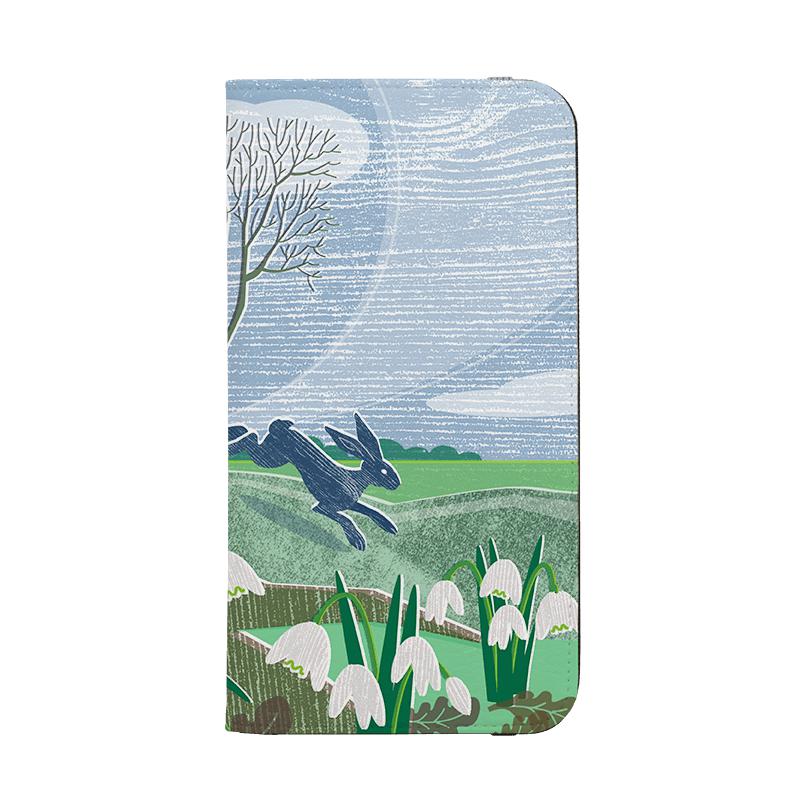 Wallet phone case-Snowdrops And Hare By Liane Payne-Vegan Leather Wallet Case Vegan leather. 3 slots for cards Fully printed exterior. Compatibility See drop down menu for options, please select the right case as we print to order.-Stringberry