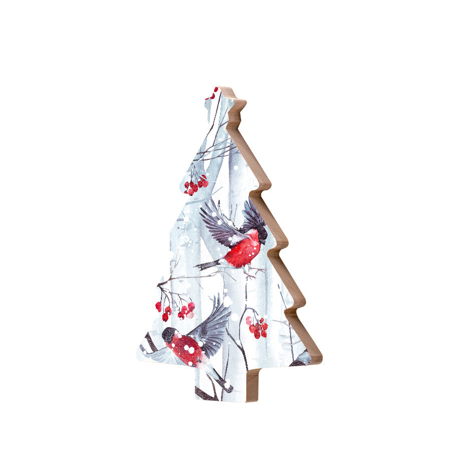 Christmas Decorations SNOW FOREST- Wooden Xmas Tree And Fridge Magnet