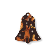 Christmas Decorations SQUIRELL GIFTS- Wooden Xmas Bell And Fridge Magnet