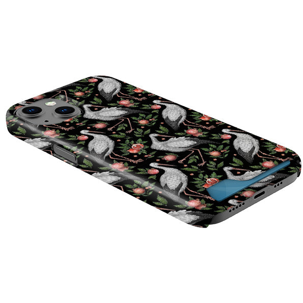 Stork Pattern Case and Card Case By Catherine Rowe