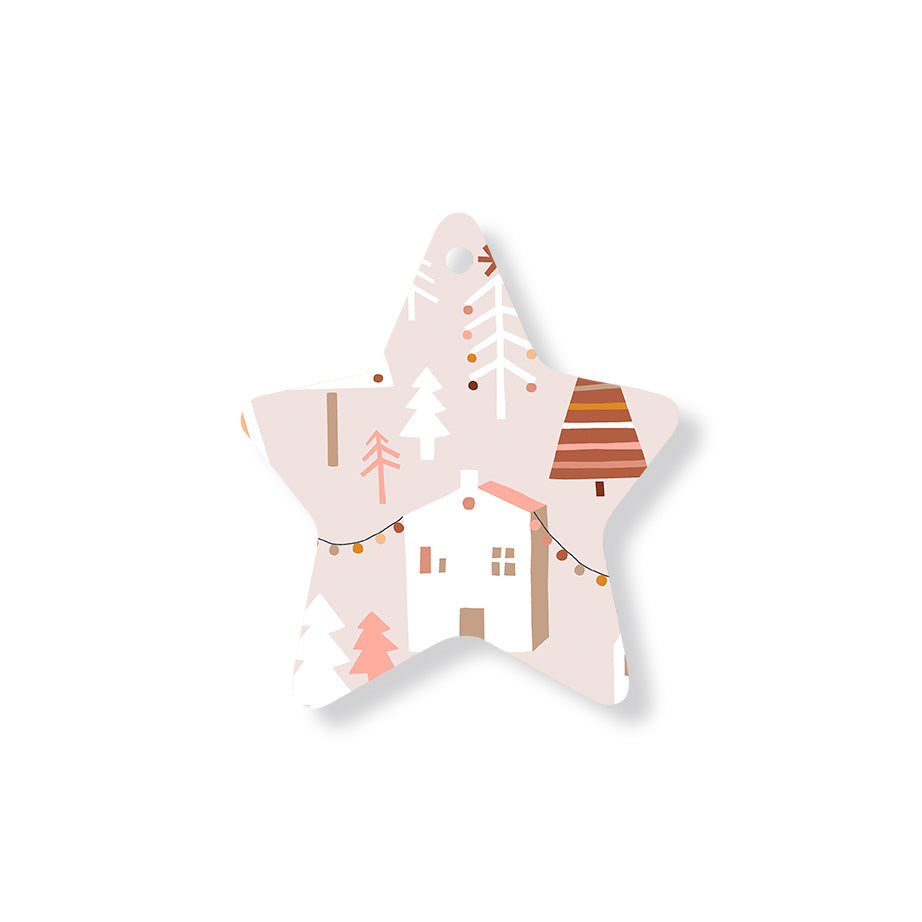 Christmas Decorations STREET XMAS- Wooden Xmas Star And Fridge Magnet