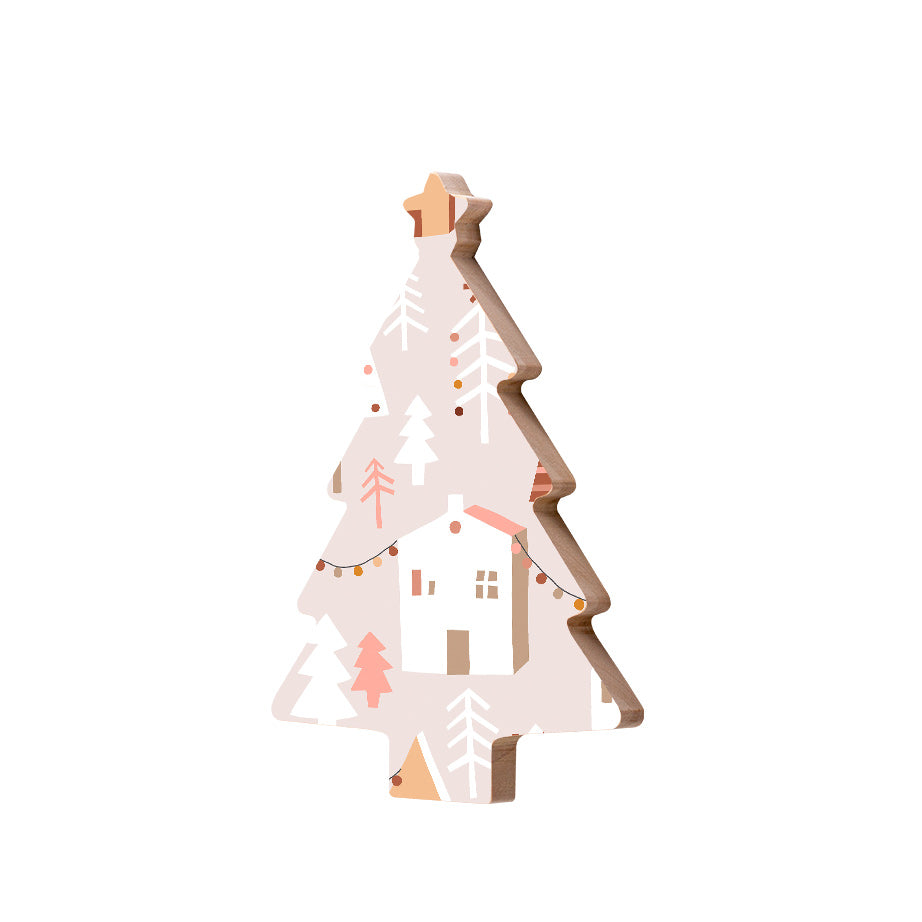 Christmas Decorations STREET XMAS- Wooden Xmas Tree And Fridge Magnet