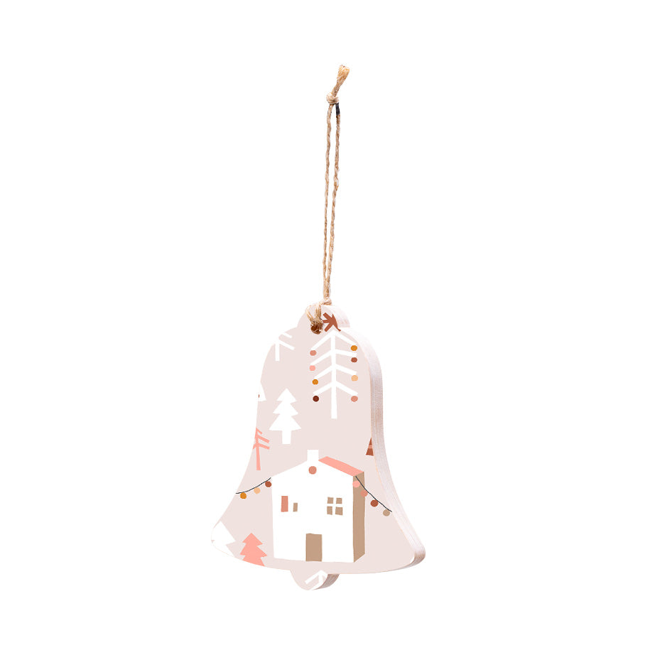 Christmas Decorations STREET XMAS- Wooden Xmas Bell And Fridge Magnet