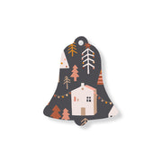 Christmas Decorations STREET XMAS- DARK- Wooden Xmas Bell And Fridge Magnet