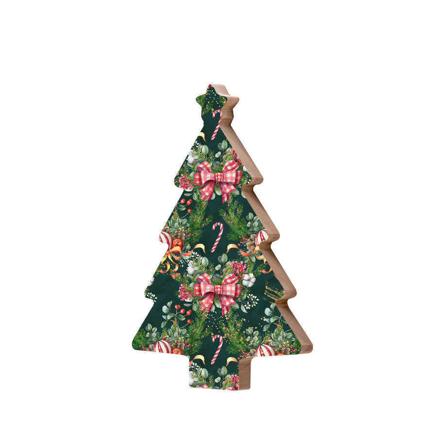 Christmas Decorations SWEET WINTER- Wooden Xmas Tree And Fridge Magnet