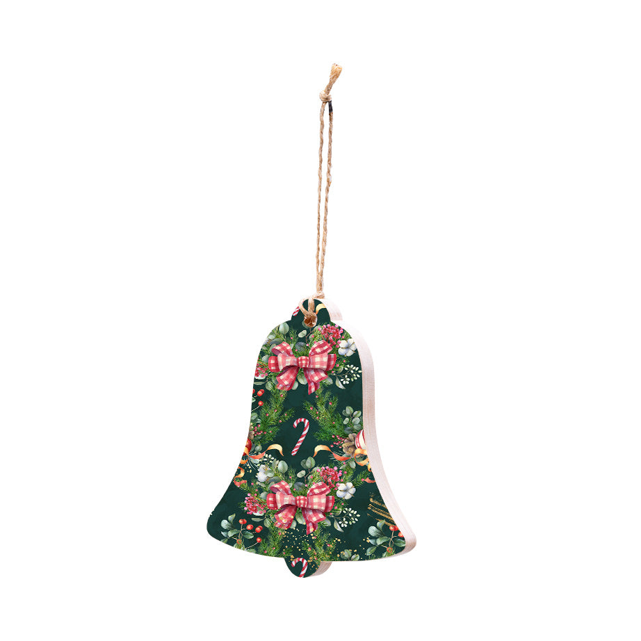 Christmas Decorations SWEET WINTER- Wooden Xmas Bell And Fridge Magnet