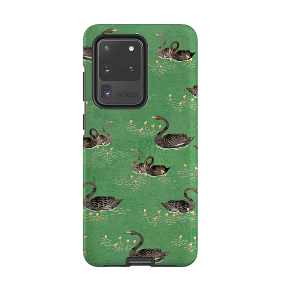 Samsung Tough Case - Swans Green By Katherine Quinn