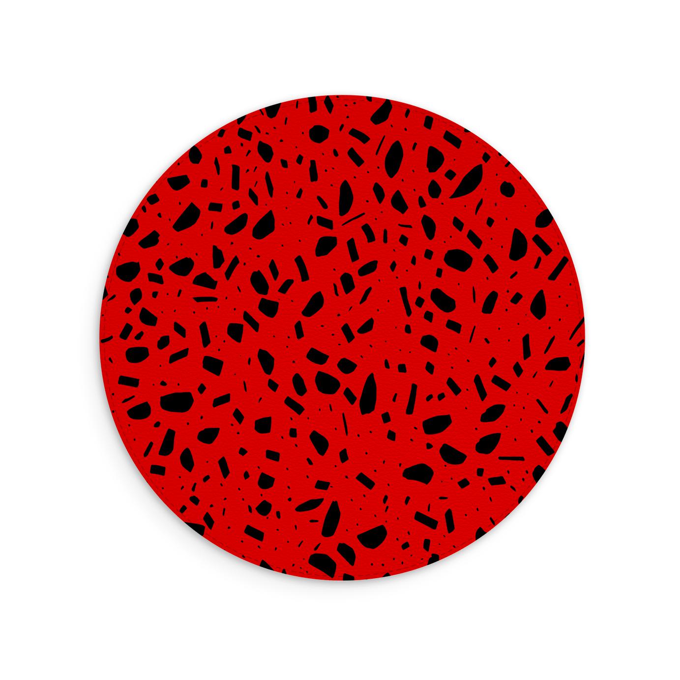 Terra Red Vegan Leather Mouse Mat