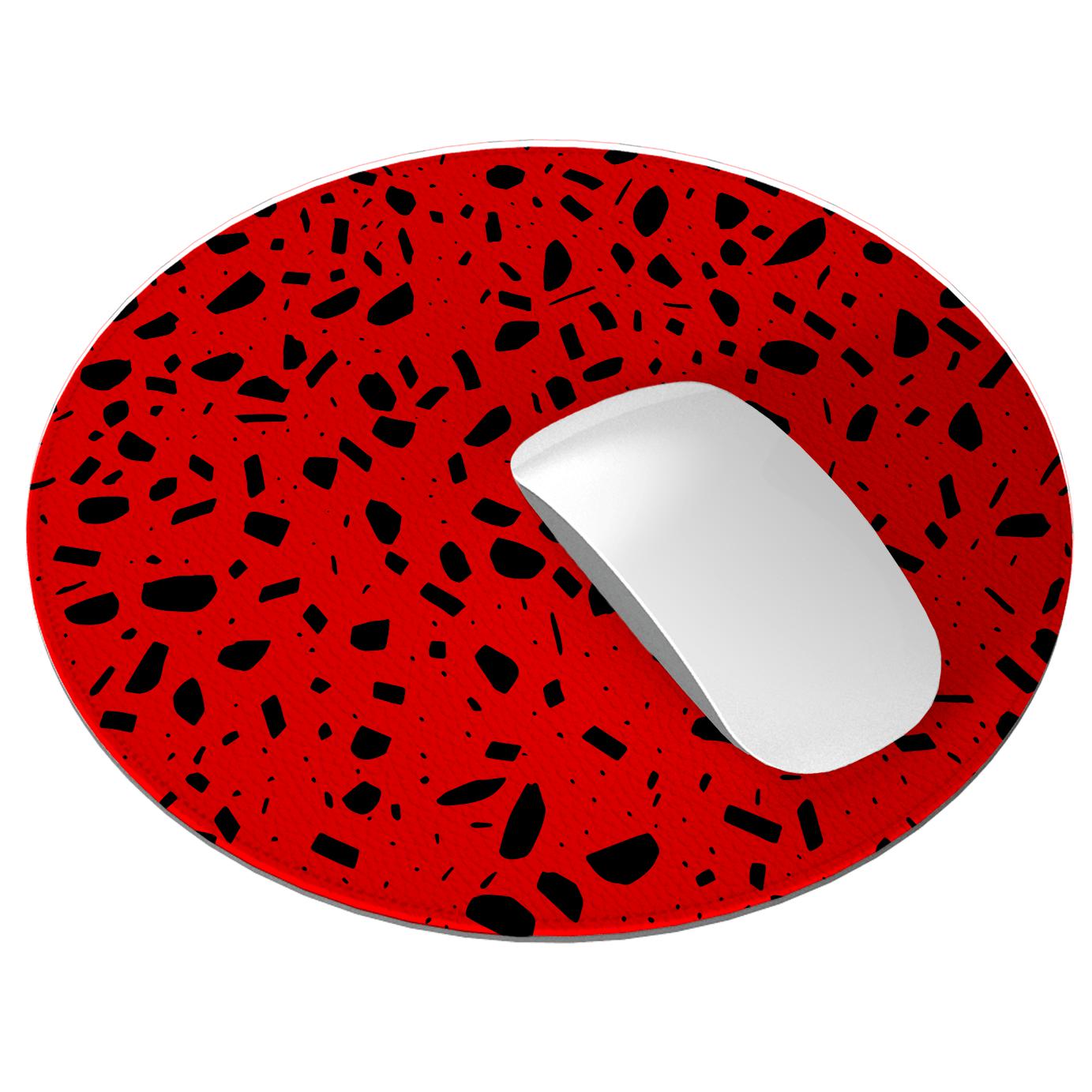 Terra Red Vegan Leather Mouse Mat