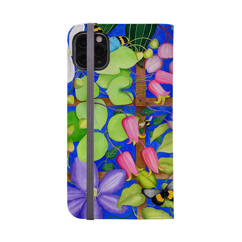 Wallet phone case-The Trellis By Bex Parkin-Vegan Leather Wallet Case Vegan leather. 3 slots for cards Fully printed exterior. Compatibility See drop down menu for options, please select the right case as we print to order.-Stringberry