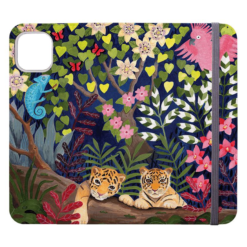 Wallet phone case-Tigers By Bex Parkin-Vegan Leather Wallet Case Vegan leather. 3 slots for cards Fully printed exterior. Compatibility See drop down menu for options, please select the right case as we print to order.-Stringberry