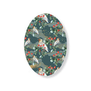 Christmas Decorations TIS THE SEASON- Wooden Xmas Oval Decoration and Fridge Magnet