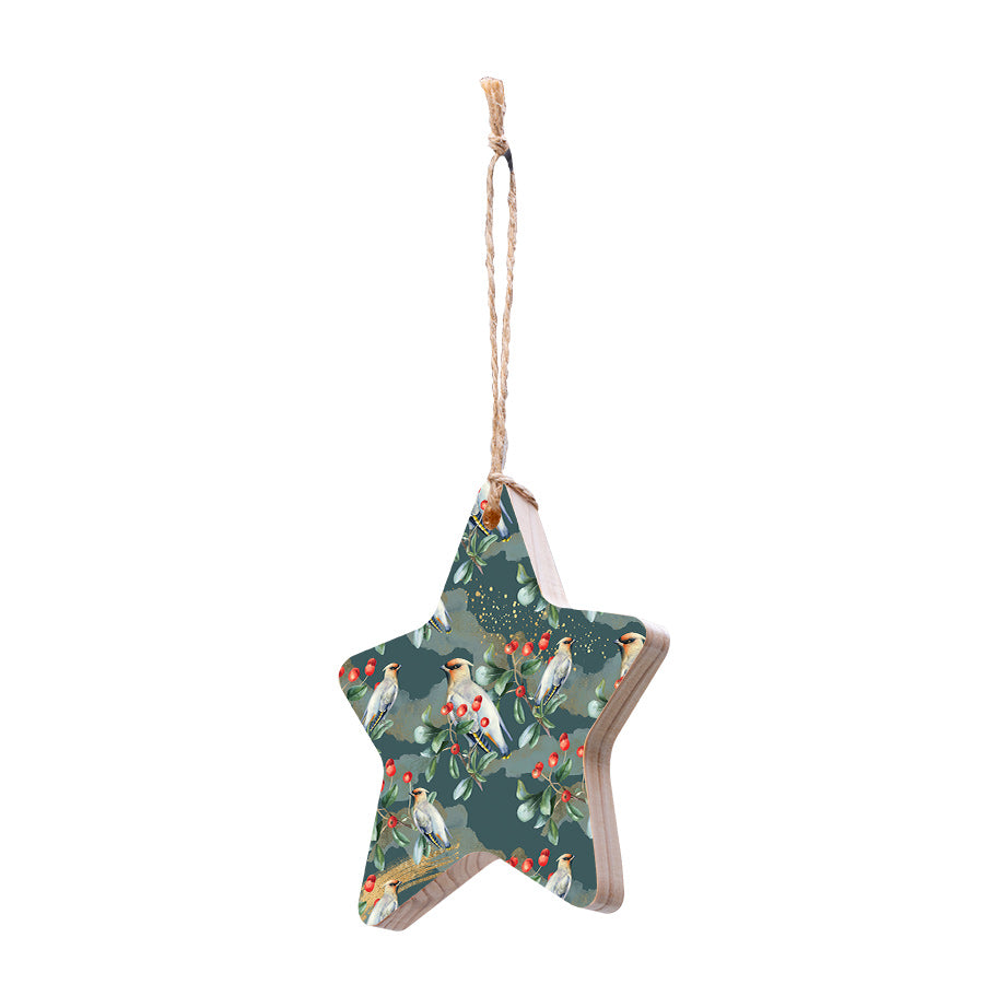 Christmas Decorations TIS THE SEASON- Wooden Xmas Star And Fridge Magnet