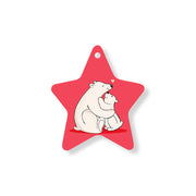 Christmas Decorations TOGETHER- Wooden Xmas Star And Fridge Magnet