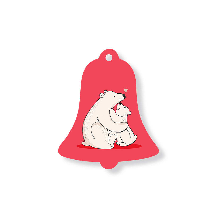 Christmas Decorations TOGETHER- Wooden Xmas Bell And Fridge Magnet