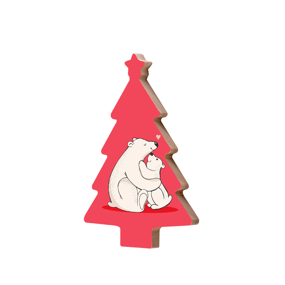 Christmas Decorations TOGETHER- Wooden Xmas Tree And Fridge Magnet