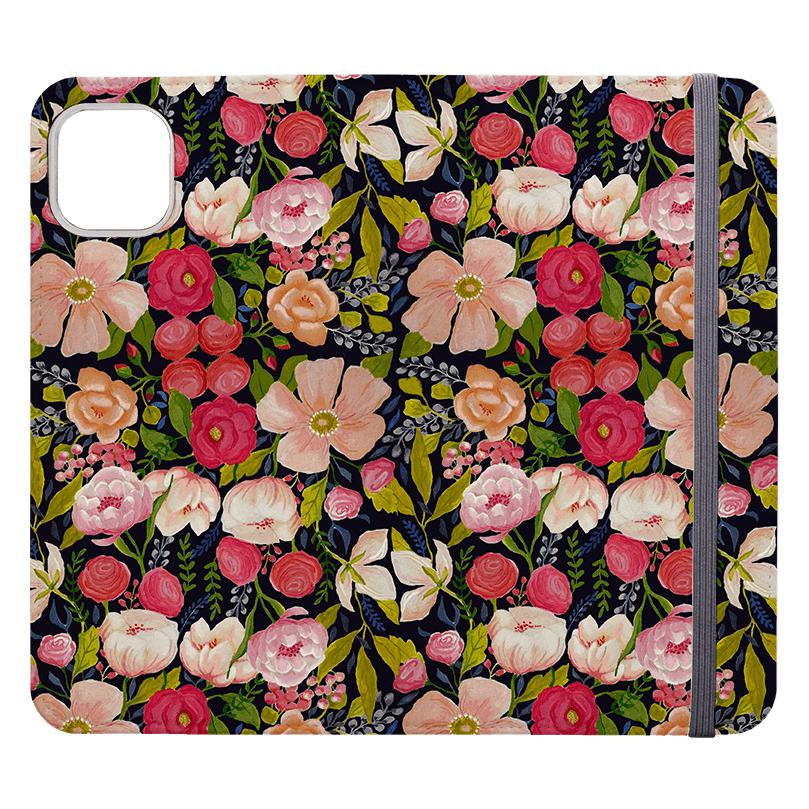 Wallet phone case-Vintage Roses By Bex Parkin-Vegan Leather Wallet Case Vegan leather. 3 slots for cards Fully printed exterior. Compatibility See drop down menu for options, please select the right case as we print to order.-Stringberry