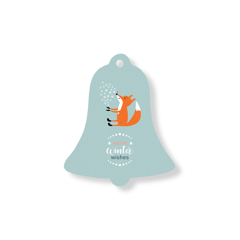 Christmas Decorations WARM WINTER FEELINGS- Wooden Xmas Bell And Fridge Magnet