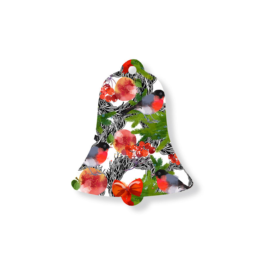 Christmas Decorations WHIMSICAL WONDER- Wooden Xmas Bell And Fridge Magnet