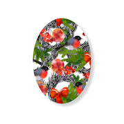 Christmas Decorations WHIMSICAL WONDER- Wooden Xmas Oval Decoration and Fridge Magnet
