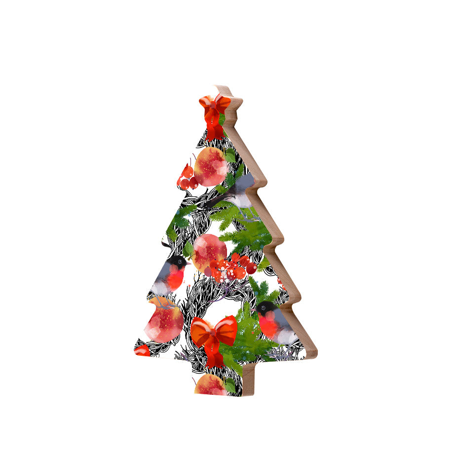 Christmas Decorations WHIMSICAL WONDER- Wooden Xmas Tree And Fridge Magnet
