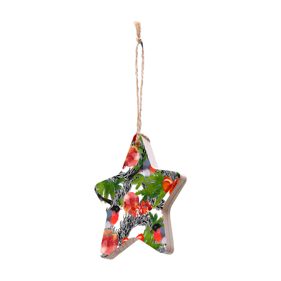 Christmas Decorations WHIMSICAL WONDER- Wooden Xmas Star And Fridge Magnet