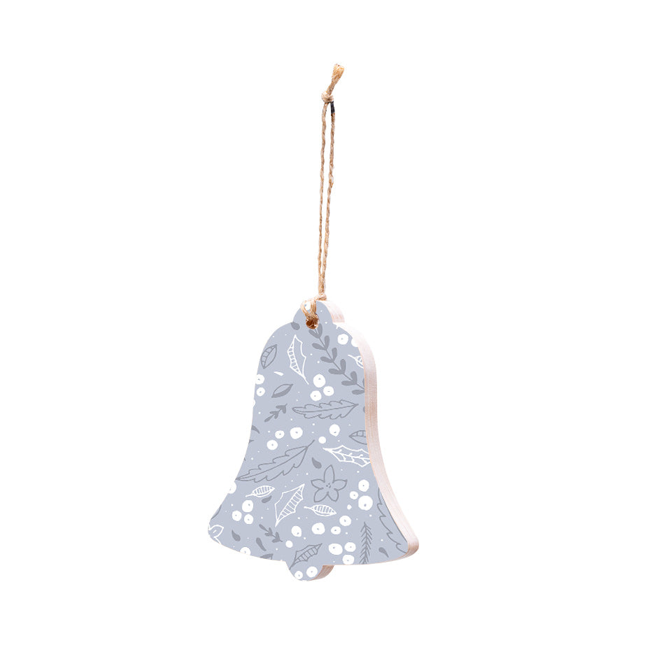 Christmas Decorations WHITE XMAS- Wooden Xmas Bell And Fridge Magnet