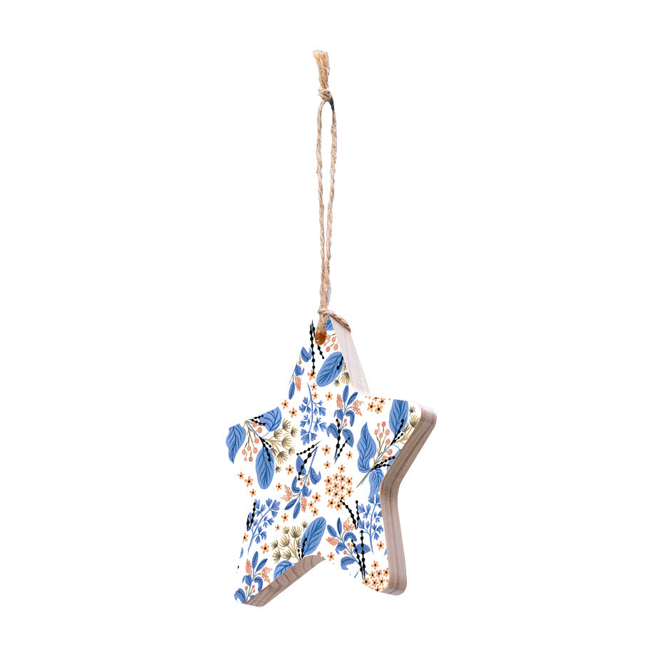 Christmas Decorations WINTER MAGIC- Wooden Xmas Star And Fridge Magnet