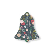 Christmas Decorations WINTER SCANDI FLORAL- Wooden Xmas Bell And Fridge Magnet