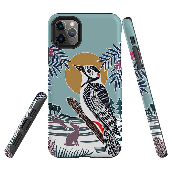 iPhone Tough Case - Woodpecker Brown By Kate Heiss